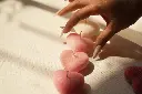 Mesh heart candle