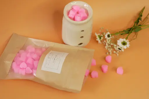 Heart melt candle